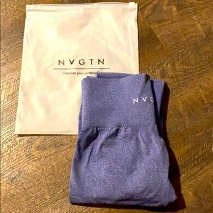 NVGTN slate blue seamless contour leggings size S